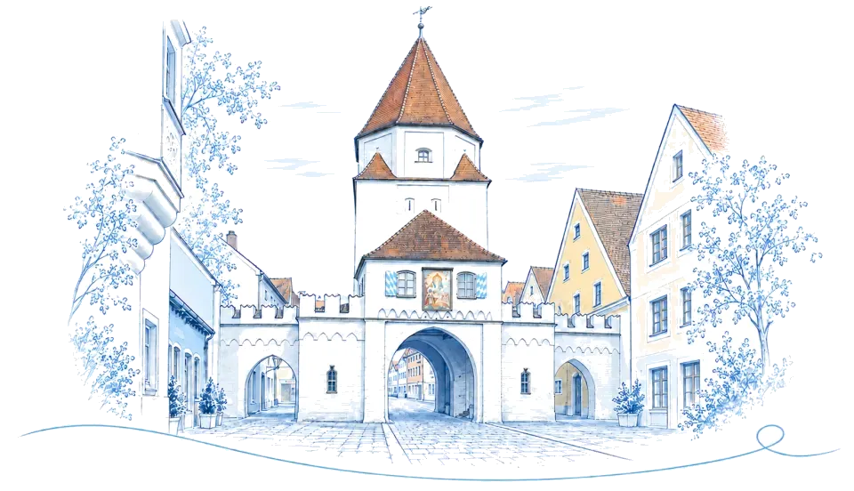 Illustration: Unteres Tor in Aichach