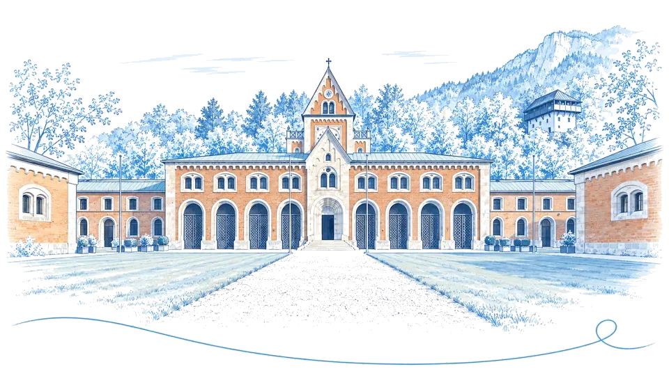 Illustration: Alte Saline in Bad Reichenhall