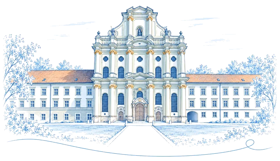 Illustration: Klosterkirche Fürstenfeld in Fürstenfeldbruck
