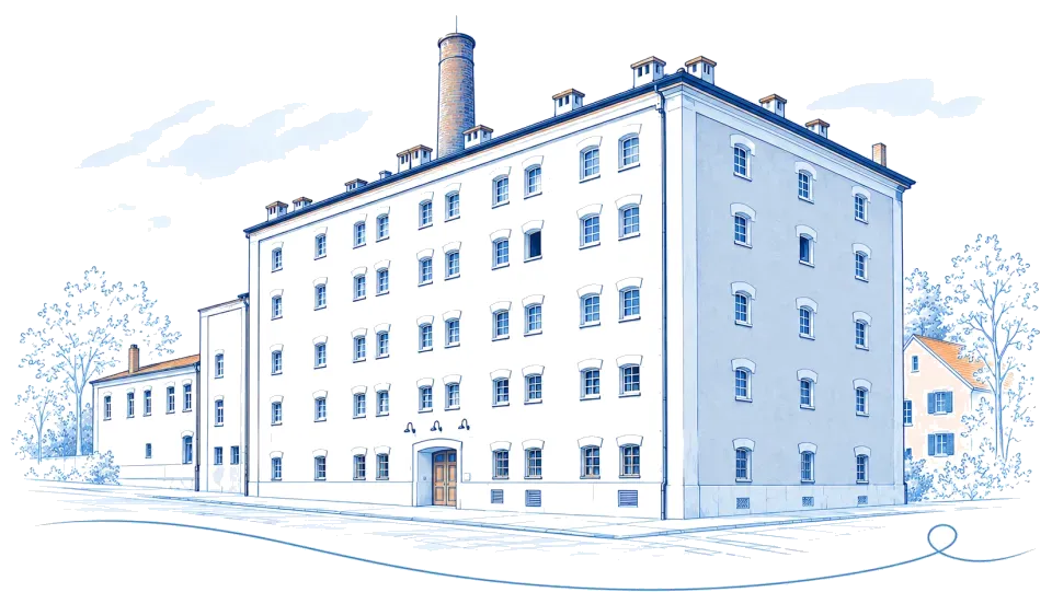 Illustration: Alte Mälzerei am Regensburger Galgenberg