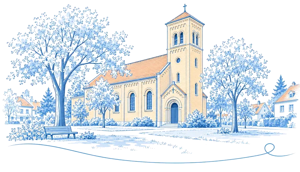 Illustration: Dorfkirche in Glienicke/Nordbahn
