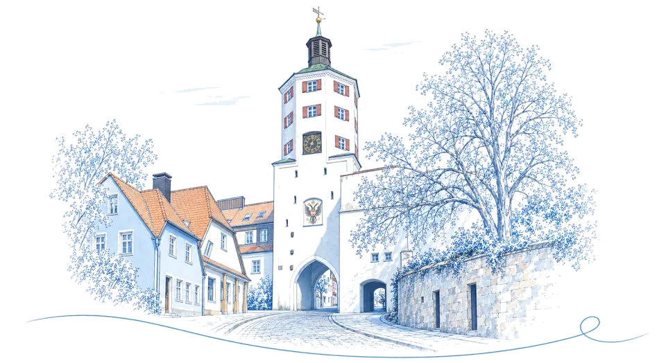 Illustration: Unteres Tor in Günzburg