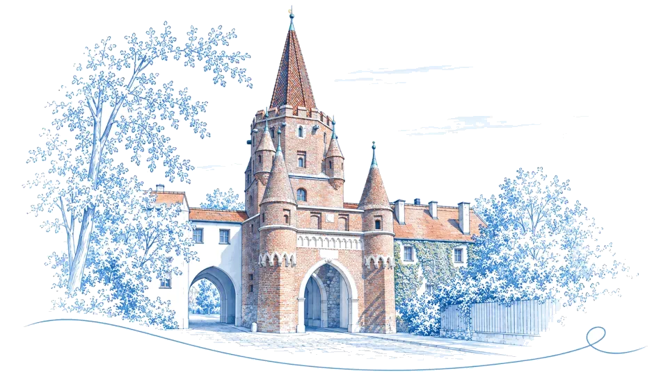 Illustration: Kreuztor in Ingolstadt