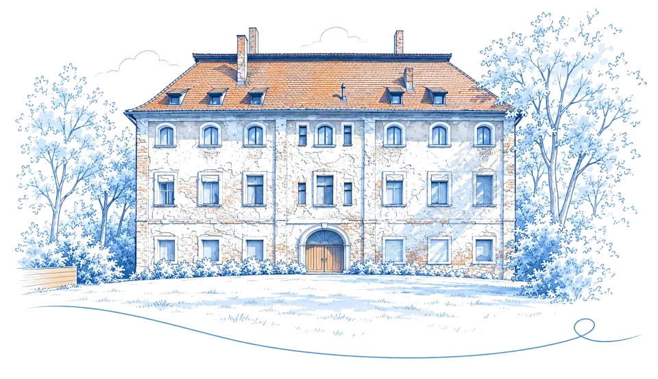 Illustration: Schloss Pürkelgut im Regensburger Kasernenviertel