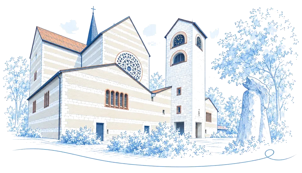 Illustration: Kirche St. Wolfgang in Regensburg-Kumpfmühl