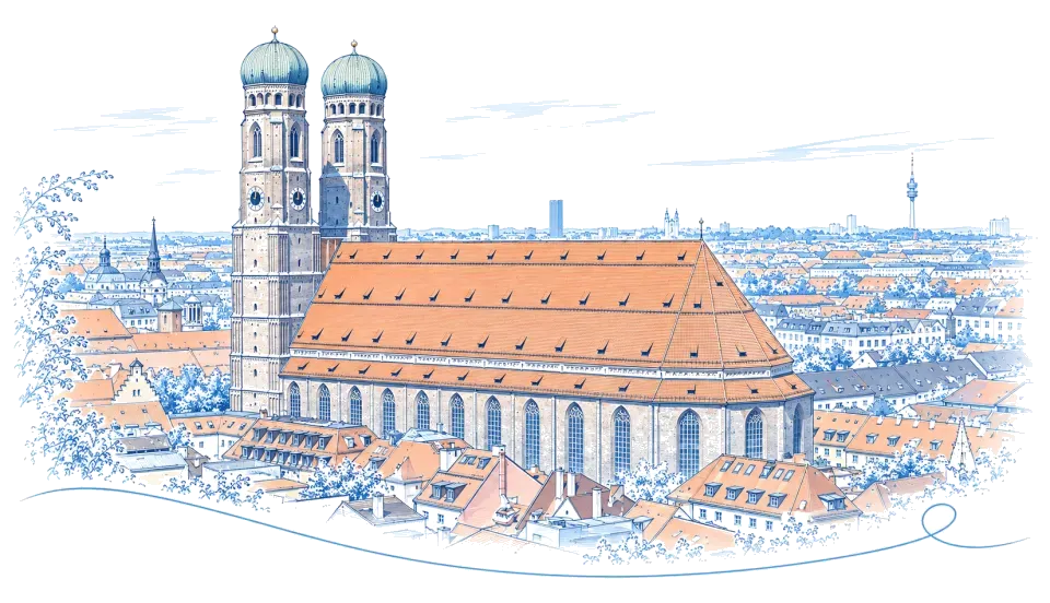 Illustration: Frauenkirche in München