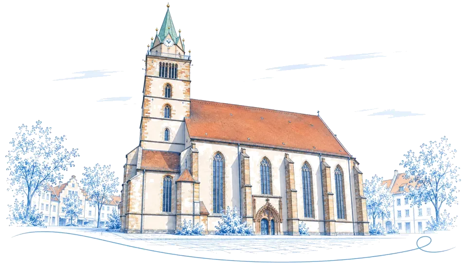 Illustration: Münster St. Johannes in Neumarkt