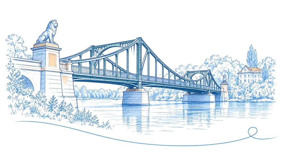 Illustration: Glienicker Brücke über die Havel