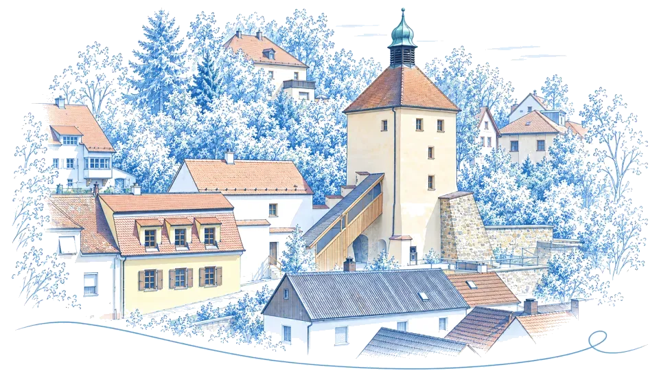 Illustration: Blasturm in Schwandorf