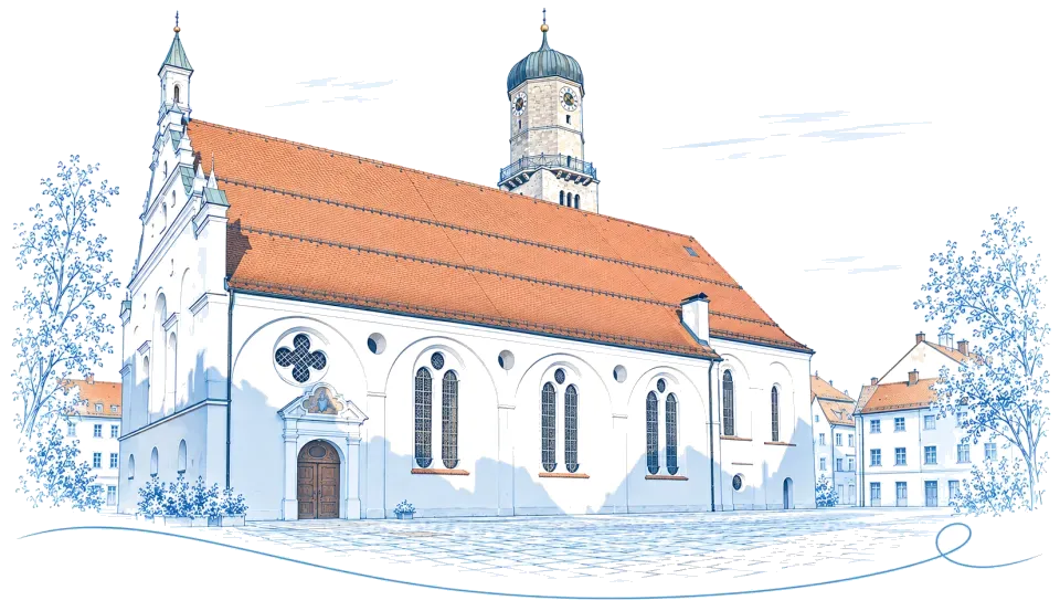 Illustration: Stadtpfarrkirche Mariä Himmelfahrt in Weilheim