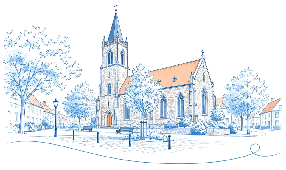 Illustration: Stadtkirche in Werneuchen